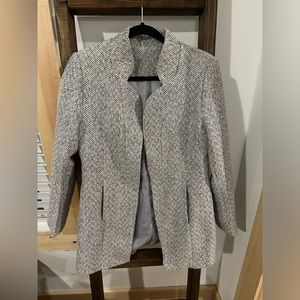 SHEIN LUNE Open Front Overcoat